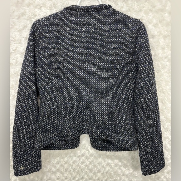 Will Smith Women's Black White & Blue Tweed Jacket - Picture 12 of 12